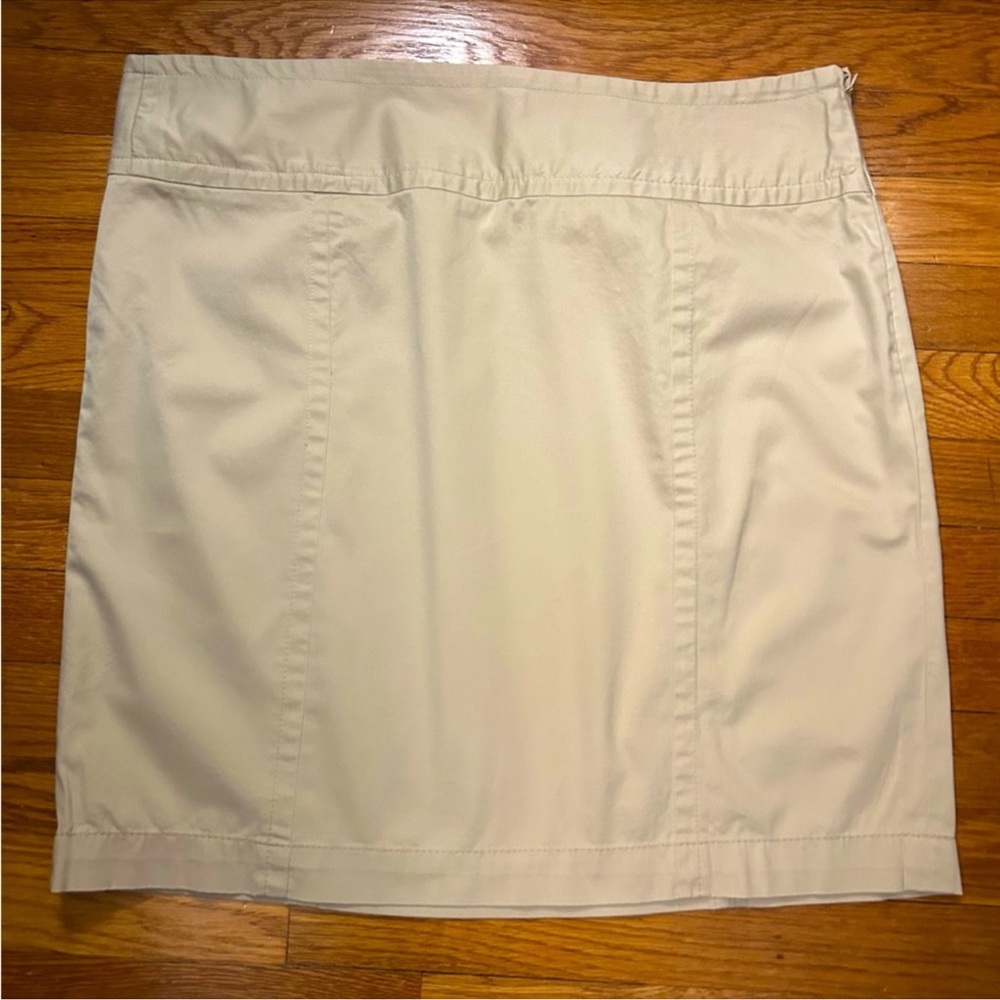 LOFT Classic Khaki A-Line Skirt NWOT